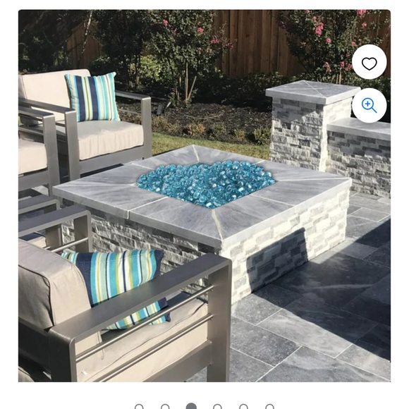 GLASS ROCKS Fireplace fire pit gas burning decor 4 pounds high heat crystals - Picture 2 of 11